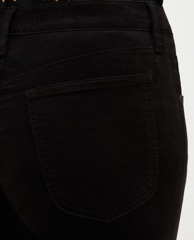 SLIM STRAIGHT - Gerade  5 Pocket-Jeans aus Samt Black beauty