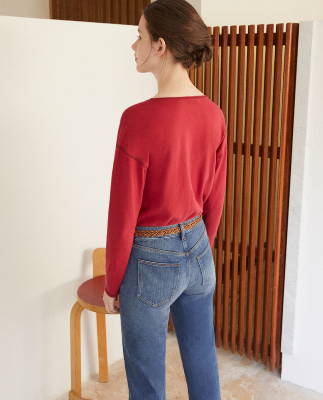 T-Shirt aus Baumwolle Rio red