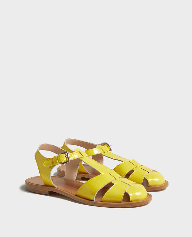 Sandalen aus Lackleder Maize