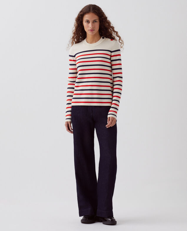 MADDY - Pullover aus Merinowolle im Marinelook H004 st_tricolore