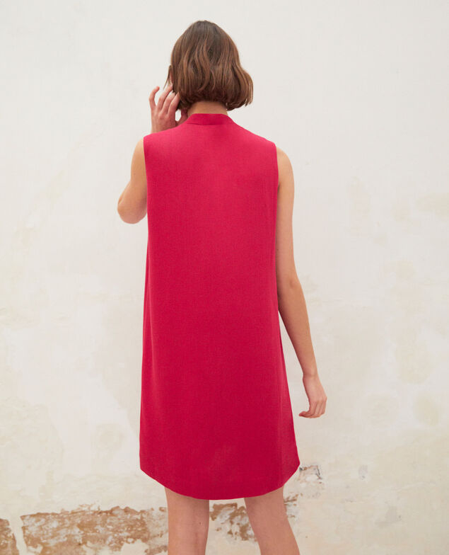 Kleid mit abnehmbarem Band Fushia