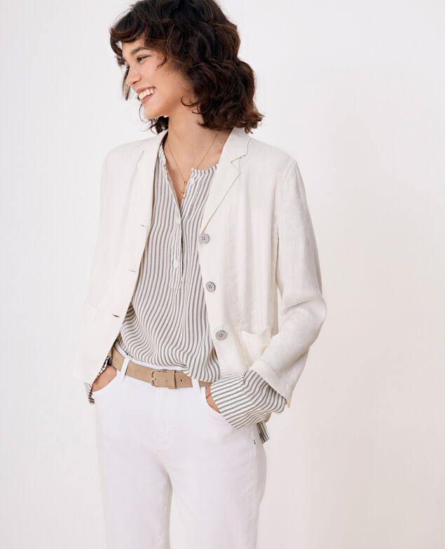 Gestreifte Bluse Off white/black stripes