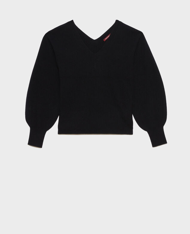 3-D-Kaschmir-Pullover Black beauty