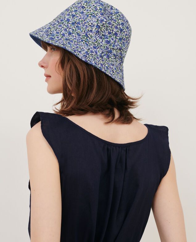 Ausgestelltes Kleid aus Leinen 68 blue