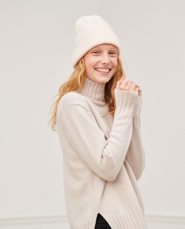 Pullover mit hohem Kragen aus Schurwolle 6000c rainy day