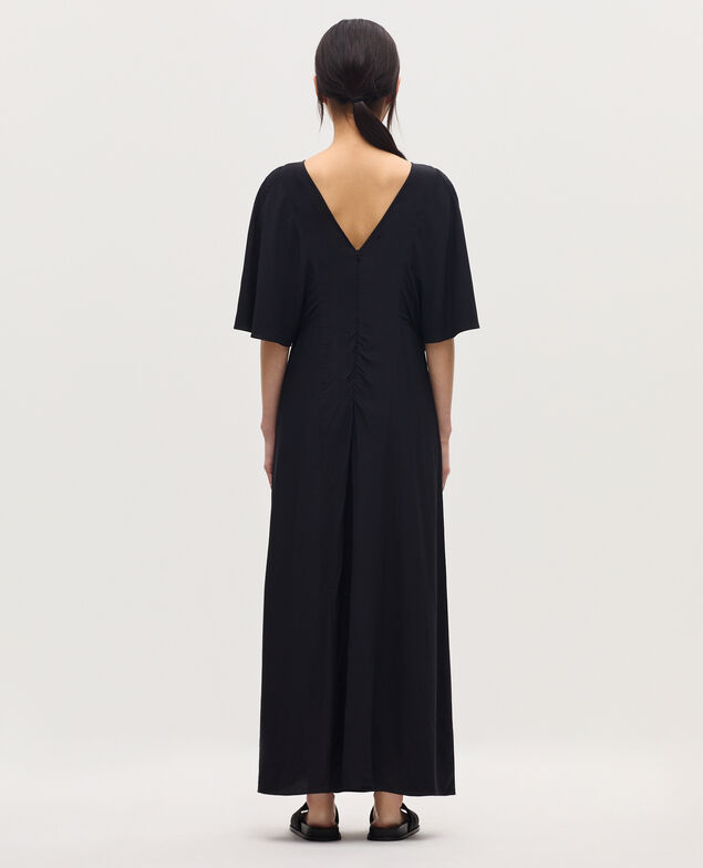 Langes fließendes Kleid H091 black beauty