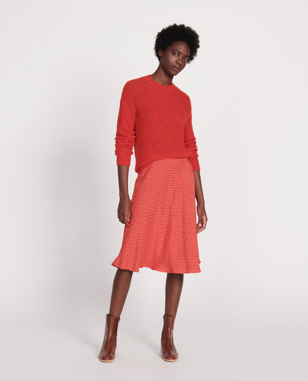 Pullover aus Baby-Alpaka Fiery red