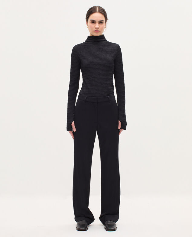 Gerade Hose aus Wolle H091 black beauty