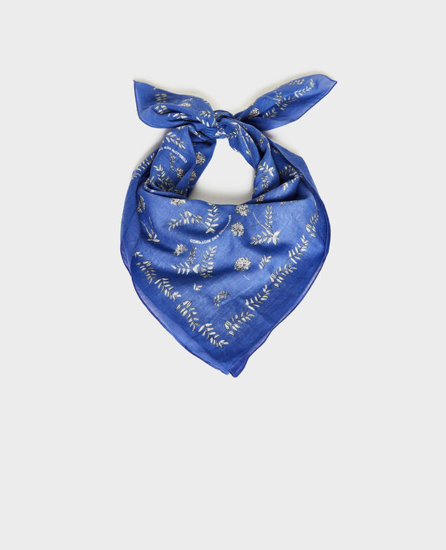 Bandana aus gemusterter Baumwolle Royal blue