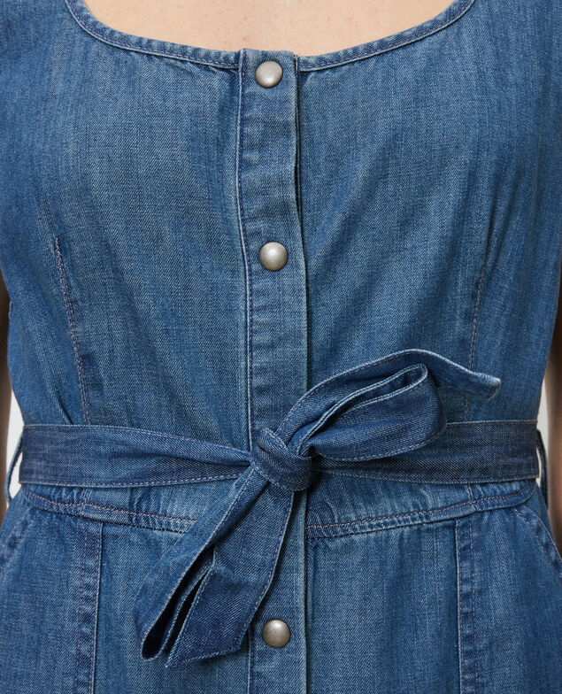 Jeanskleid mit Trägern Denim blue