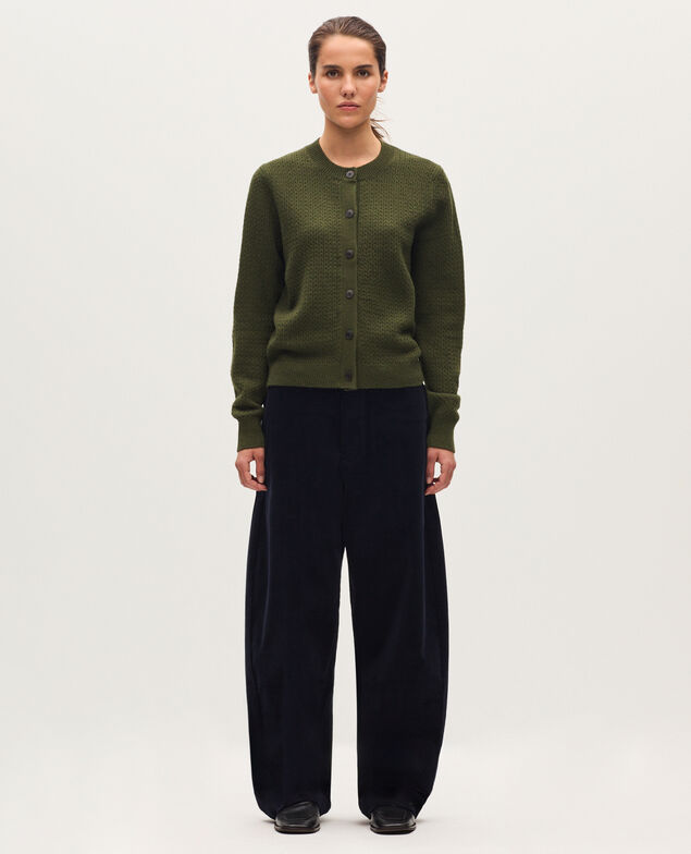 Cardigan mit Rundhalsausschnitt  U570 olive