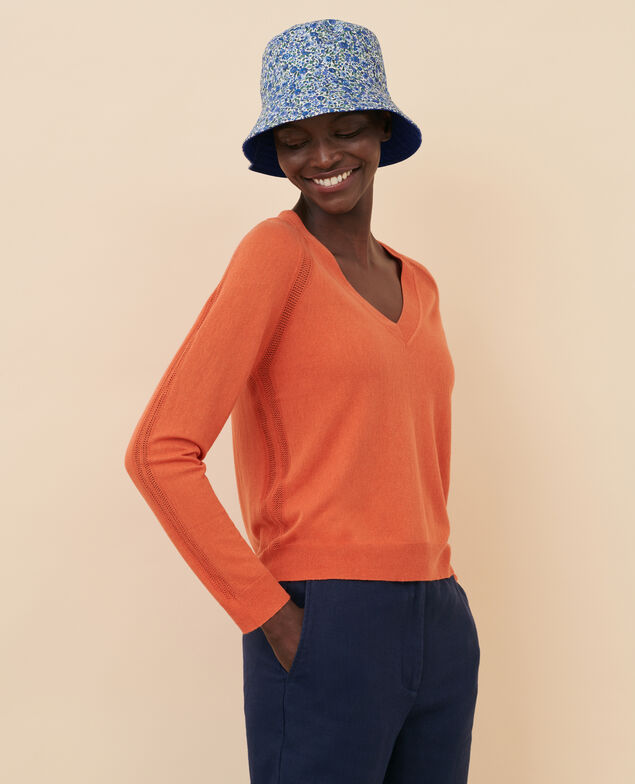 Pullover aus Seidengemisch 21 light orange
