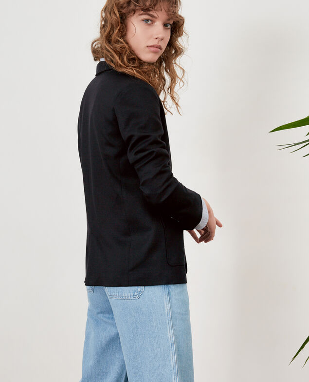 Jacke mit Wolle Noir