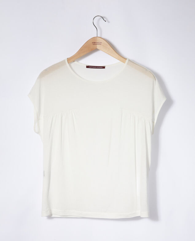 T-Shirt mit Rundhalsausschnitt Weiß