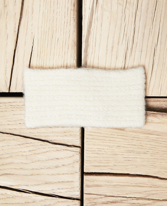 Strick-Headband Off white