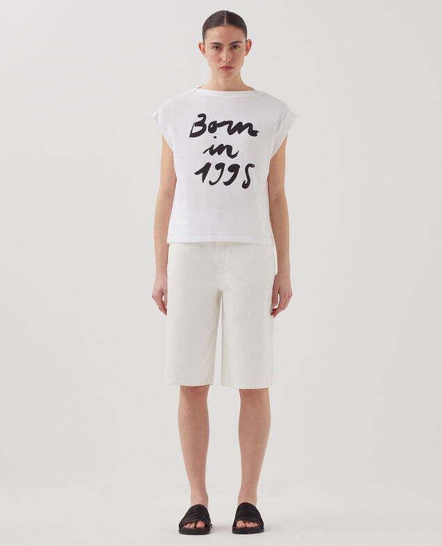 Boxy T-Shirt aus Baumwolle J000 white base 95
