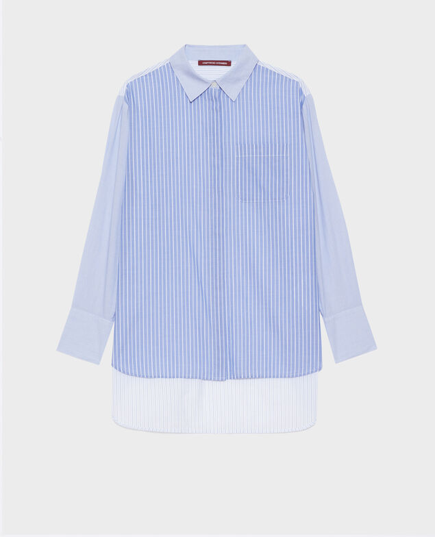 Bluse im Hemdstil aus Baumwolle 0622 blue medium stripes