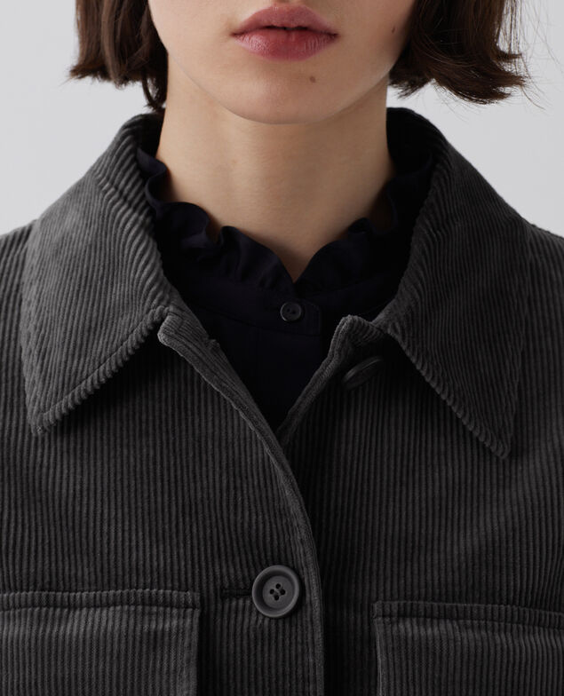 Cordjacke U070 gray