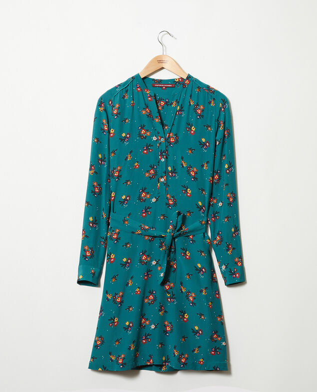 Hemdkleid mit Gürtel Bouquet mediteranea