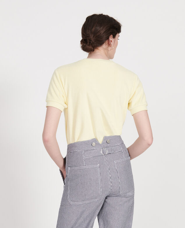 Frottee-T-Shirt aus 100 % Baumwolle Tender yellow