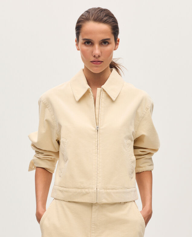 Blouson aus Cord U010 off white