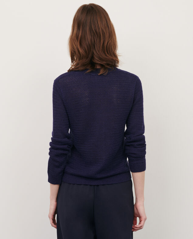 Cardigan aus Leinen 68 blue