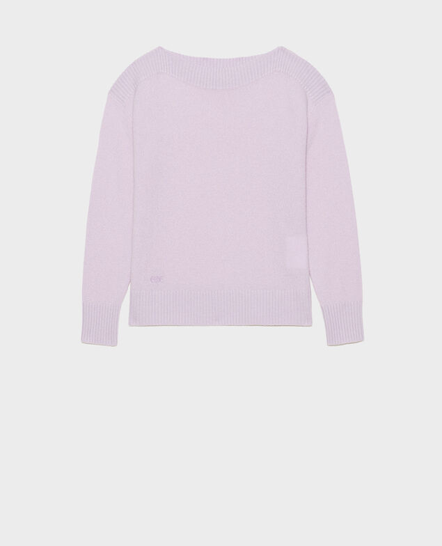Pullover aus Kaschmir mit U-Boot-Kragen Pastel lilac