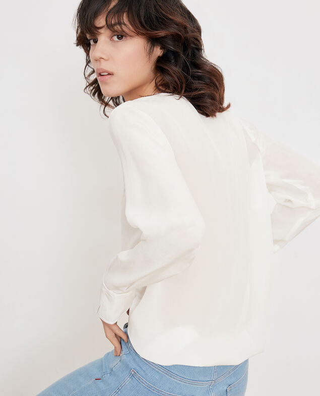 Seidenbluse Off white