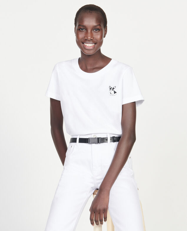 Léon T-Shirt aus Baumwolle Optical white