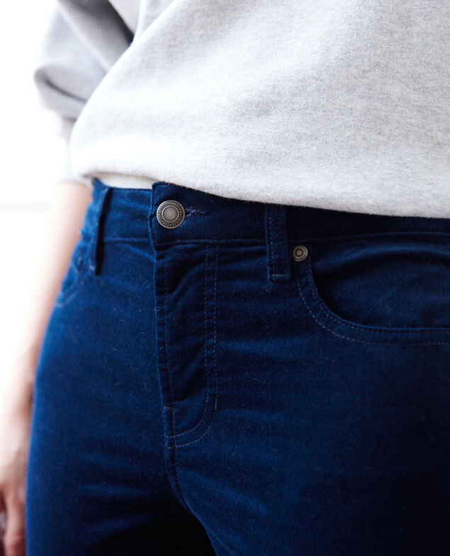 Hose aus glattem Samt Medieval blue