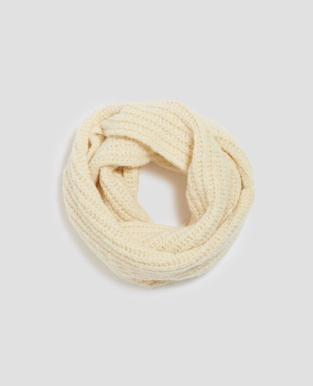 Loop aus Bouclé-Wolle I010 glass green beige