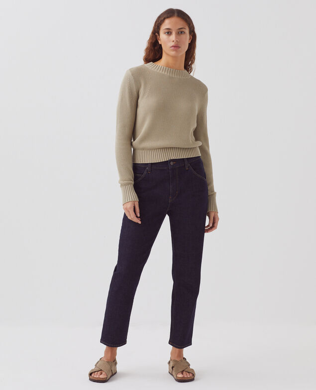 Pullover mit Rundhalsausschnitt aus Baumwolle H520 terre