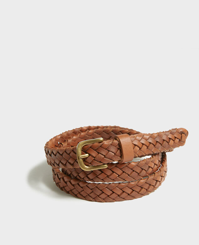 Geflochtener Ledergürtel Camel