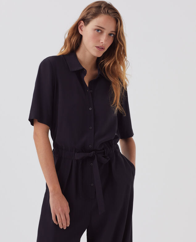 Fließender Jumpsuit H091 black beauty