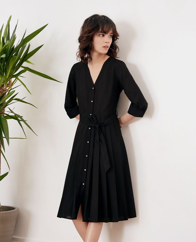 Kleid mit Falte Noir