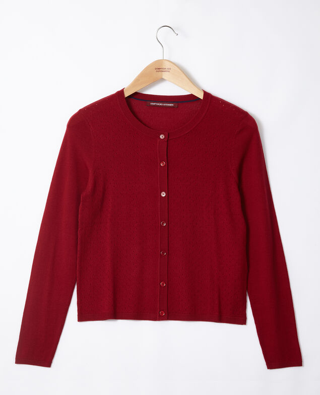 Cardigan aus Merinowolle Rio red