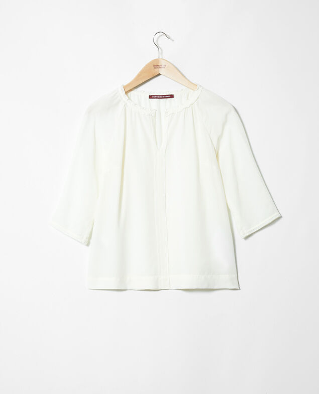 Bluse mit Seide Off white