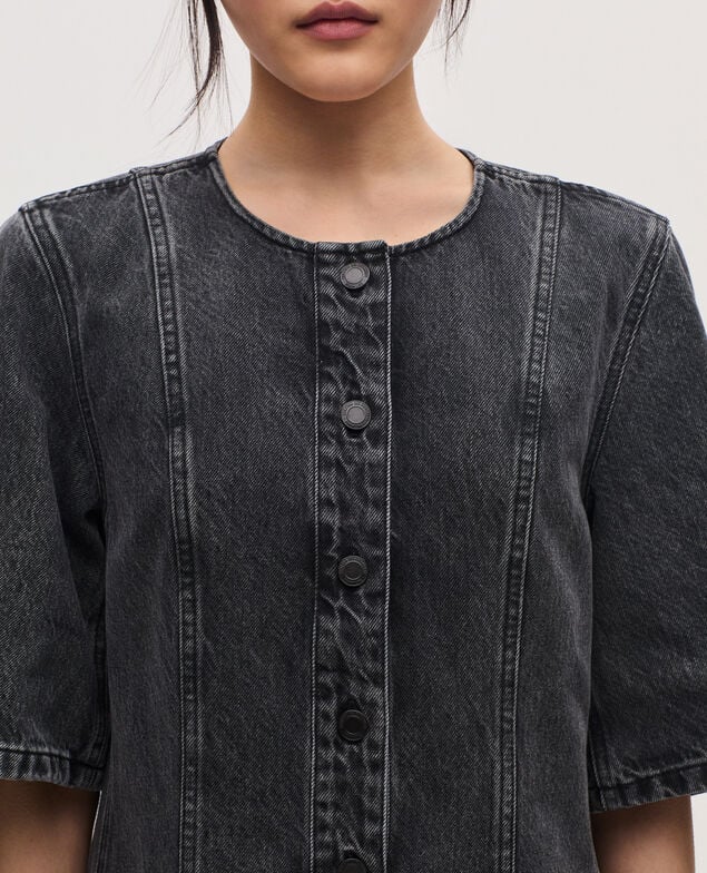 Kurzes Kleid aus Baumwolle K081 dark gray