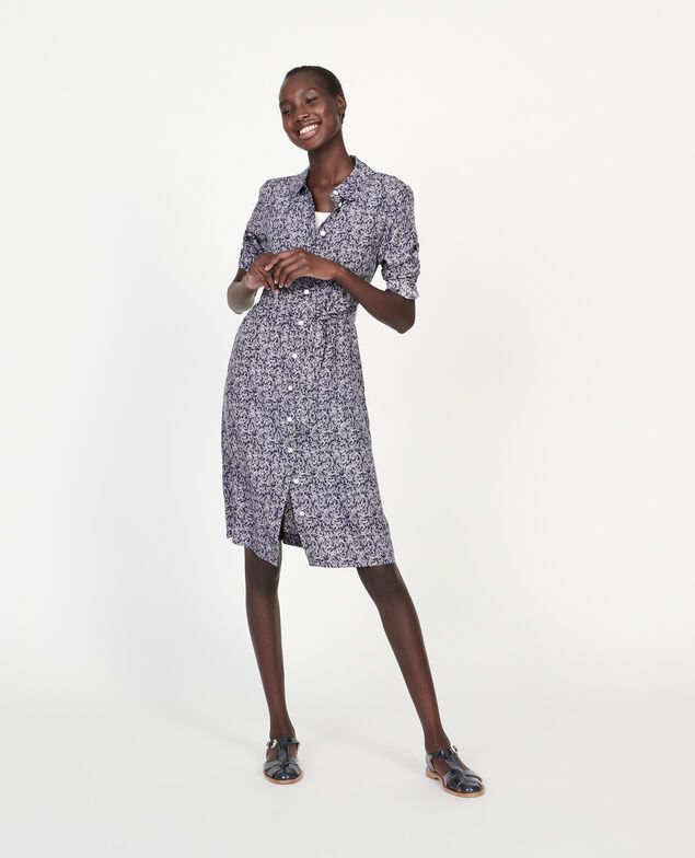 Kleid Feuillage maritime cream