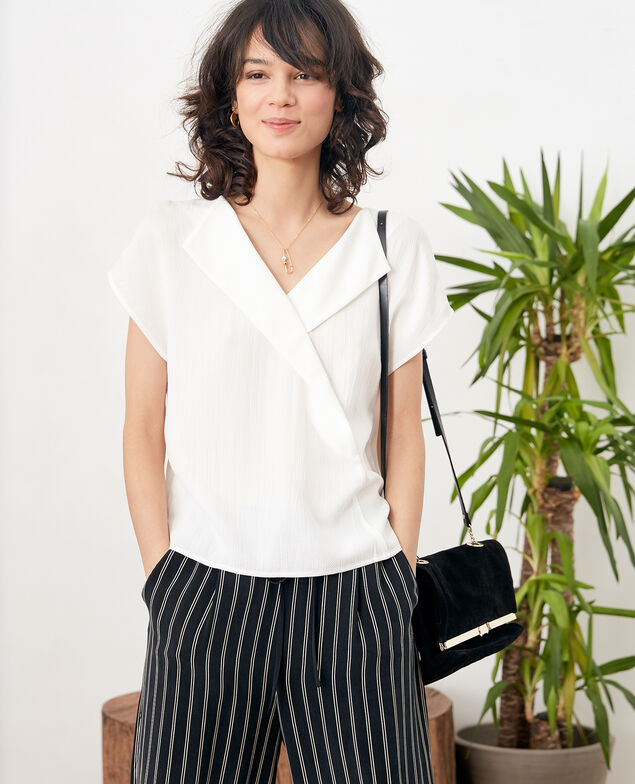 Top mit Rückendekolleté Off white