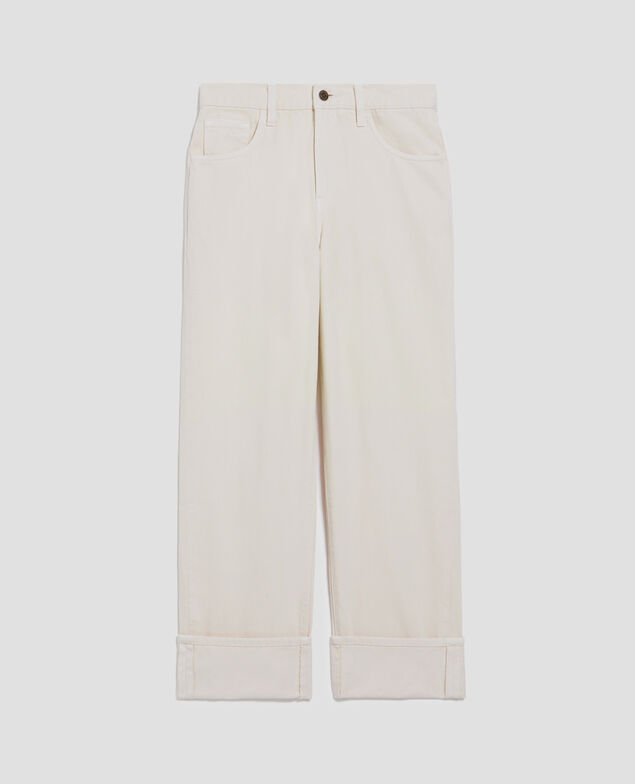 Regular Jeans mit breitem Revers U300 natural