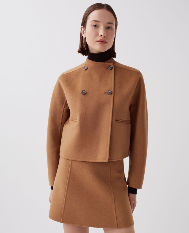 Kurze, doppelseitige Jacke I340 toasted coconut