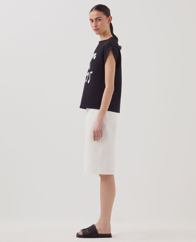 Boxy T-Shirt aus Baumwolle J094 black base 95