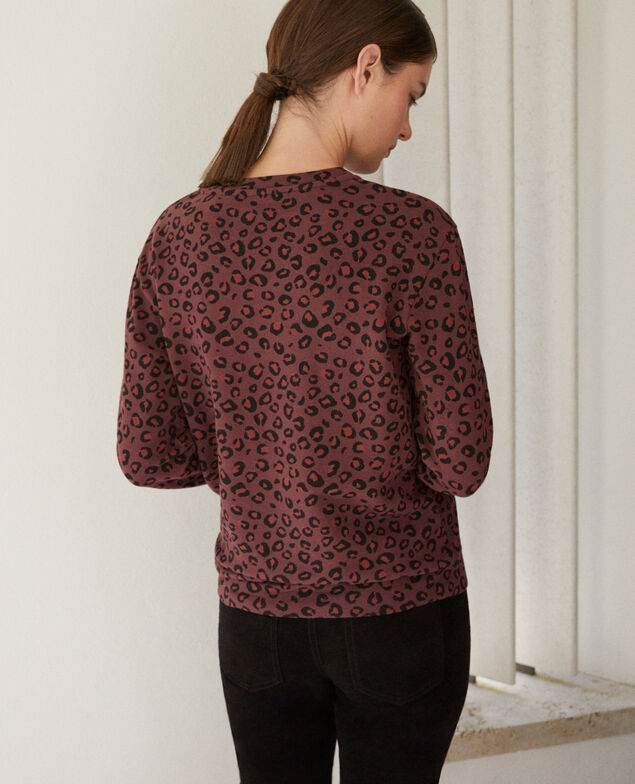 Sweatshirt mit Rundhalsausschnitt Braun