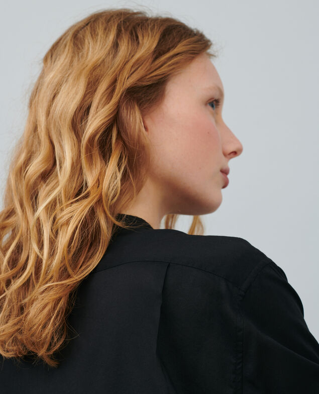 Bluse im Hemdstil aus Baumwolle 09 black