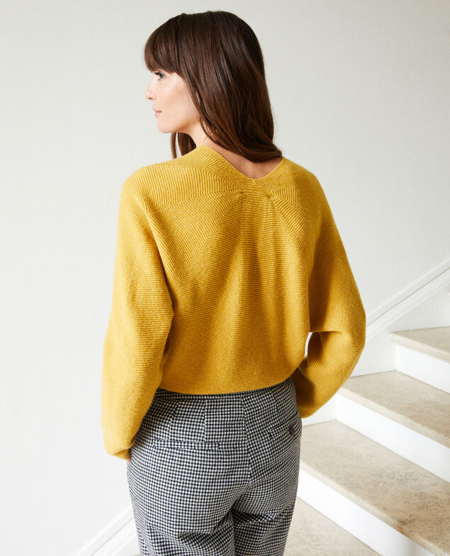 Pullover mit V-Ausschnitt aus 100 % Kaschmir Sauterne