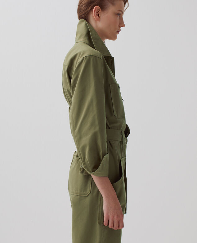 Cargo-Jumpsuit mit Reißverschluss I560 covert green