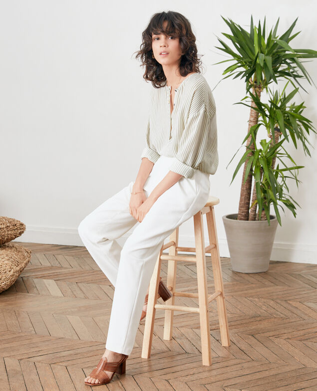Hose aus Krepp Blanc