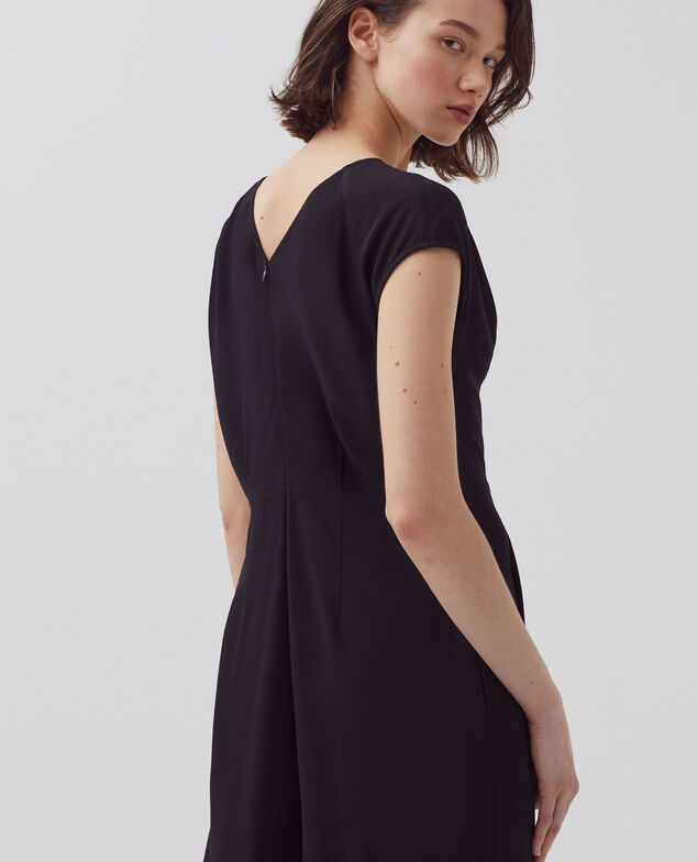 Fließend fallender Jumpsuit ohne Ärmel H091 black beauty