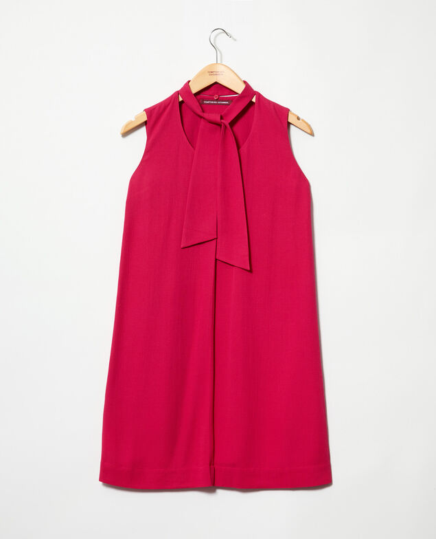 Kleid mit abnehmbarem Band Fushia